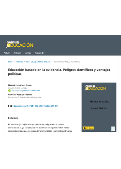 Educación basada en la evidencia. Peligros científicos y ventajas políticas