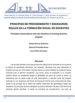 Principios de procedimiento y escenarios reales en la Formación inicial de docentes